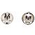 Orecchini a clip rotondi Sunburst in ottone argentato CC e placcato oro Chanel Argento - vista 2
