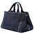 Tote Borsa satchel in denim grigio con borchie e logo Canapa Prada Marrone - vista 2