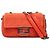 Fendi Baguette Midi-Tasche aus technischem Stoff mit Orange Zucca Prägung