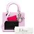 Lady Dior in pelle di vitello rosa, misura Medium - vista 8