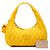 Miu Miu Borsa Hobo Wander in Tessuto Matelassé Giallo - vista 7