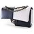Chanel Black Medium Classic Bicolor Lambskin Geometric Colorblock Double Flap - vista 2