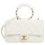Chanel White Medium Lambskin In The Loop Flap Bianco