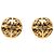 Orecchini a clip Chanel Gold CC placcati oro D'oro