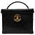 Vanity Beauty Case Chanel Black CC Stitched Calfskin Turnlock Nero