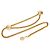 Cinturón Chanel Gold CC chapado en oro con cadena de colgantes acolchados Dorado