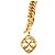 Cinturón Chanel Gold CC chapado en oro con cadena de colgantes acolchados Dorado - vista 2