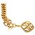 Cinturón Chanel Gold CC chapado en oro con cadena de colgantes acolchados Dorado - vista 3