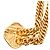 Cinturón Chanel Gold CC chapado en oro con cadena de colgantes acolchados Dorado - vista 4