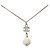 Collana Chanel con pendente a sfera in ottone e strass CC argento - vista 2