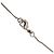 Collana Chanel con pendente a sfera in ottone e strass CC argento - vista 4