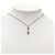 Collana Chanel con pendente a sfera in ottone e strass CC argento - vista 5