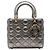 Dior Grau Kleines Metallic-Lammleder Cannage My ABCDior Lady Dior Braun