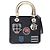 Borsa Lady Dior 2-Way in pelle nera Christian Dior
