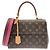 Borsa Louis Vuitton Monogram Cluny BB Marrone Fuschia Monogramma