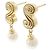 Boucles d'oreilles Tiffany & Co. en or jaune 18K et perles Akoya - vue 2