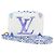 Louis Vuitton Monogram Flower Tile Handbag Pouch Blue