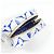 Louis Vuitton Monogram Flower Tile Handbag Pouch Blue - view 6