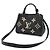 Louis Vuitton Monogram Empreinte Montaigne BB Handtasche Schwarz Beige - Ansicht 3