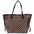Borsa Tote Louis Vuitton Neverfull MM Damier Marrone Fuschia - vista 3