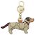 Charm per borsa Gucci beige e marrone scuro pelle tela