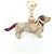 Charm per borsa Gucci beige e marrone scuro pelle tela - vista 2