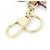 Charm per borsa Gucci beige e marrone scuro pelle tela - vista 4