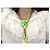 PHILIPPE FERRANDIS CRAVATE NECKLACE COLORED STONES & RHINESTONES GOLD-TONE METAL Golden - view 12