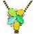 PHILIPPE FERRANDIS CRAVATE NECKLACE COLORED STONES & RHINESTONES GOLD-TONE METAL Golden - view 2