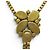 PHILIPPE FERRANDIS CRAVATE NECKLACE COLORED STONES & RHINESTONES GOLD-TONE METAL Golden - view 4