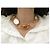 COLLANA PHILIPPE FERRANDIS CHUNKY RAS DEL COLLO CON MAGLIE XXL MADREPERLA D'oro - vista 11