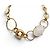 COLLANA PHILIPPE FERRANDIS CHUNKY RAS DEL COLLO CON MAGLIE XXL MADREPERLA D'oro - vista 3