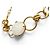 COLLANA PHILIPPE FERRANDIS CHUNKY RAS DEL COLLO CON MAGLIE XXL MADREPERLA D'oro - vista 4