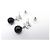 NEW CHANEL MINI CC LOGO PENDANT STRASS PEARL EARRINGS Silvery - view 4