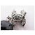 NEW CHANEL MINI CC LOGO PENDANT STRASS PEARL EARRINGS Silvery - view 5