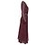 Autre Marque Vestido de chiffon Saloni Jacqui B com cinto em seda bordô Vermelho Bordeaux - vista 3