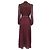 Autre Marque Vestido de chiffon Saloni Jacqui B com cinto em seda bordô Vermelho Bordeaux - vista 4