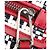 Borsa shopper Fendi Runaway Plaid in tela rossa Rosso - vista 12