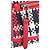 Borsa shopper Fendi Runaway Plaid in tela rossa Rosso - vista 13