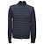Moncler Padded Zip-Up Cardigan in Navy Blue Polyamide