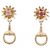 Orecchini Gucci in oro rosa 18K con rubini e zaffiri