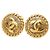 Orecchini a clip Chanel Coco Mark placcati oro D'oro