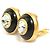 Orecchini a clip in metallo e strass Chanel Nero D'oro - vista 3