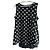 Munthe Plus Simonsen PLU Top sem mangas de bolinhas preto e branco PLÜ