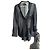 Autre Marque Blusa PLU de malla negra de algodón asimétrica Negro