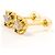 Autre Marque Orecchini a lobo in oro giallo 18K e diamanti D'oro