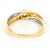 Autre Marque 18K Gelbgold- und Platin-Ring mit Diamant Golden - Ansicht 3