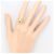 Autre Marque Anello a fascia in oro giallo 18K e platino con diamante verde D'oro - vista 5
