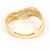 Autre Marque 18K Gelbgold- und Platinring mit grünem Diamanten Golden - Ansicht 3