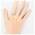 Autre Marque 18K Gelbgold- und Platinring mit grünem Diamanten Golden - Ansicht 6